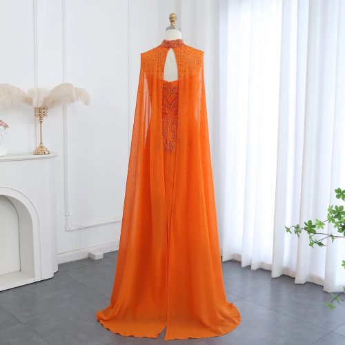 dreamy vow arabic orange strapless evening dress women for wedding ss299 8