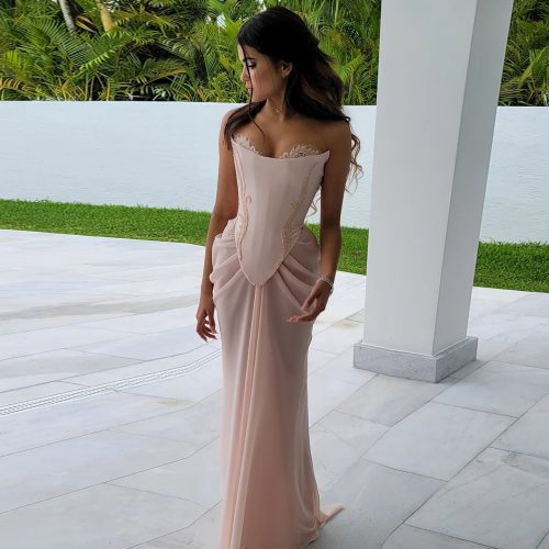 dreamy vow dreamy vow blush pink handmade draped chiffon mermaid evening dresses corset beaded wedding formal party bridesmaid dress ss220 9