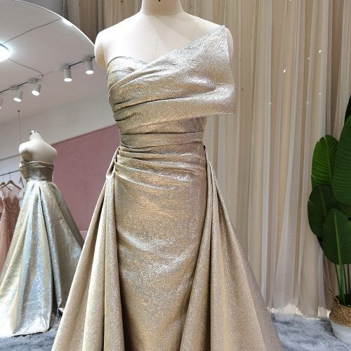 dreamy vow dubai gold mermaid evening dress with overskirt luxury long prom formal dresses black girls wedding party gowns ss297 6