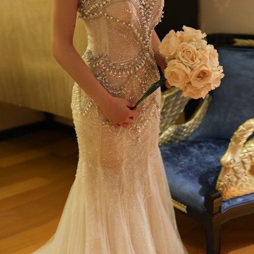 dreamy vow luxury crystal pearls white nude mermaid wedding dresses for women engagement bridal party gowns ss528 7