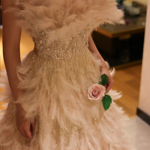 dreamy vow luxury feathers princess ball gown cream evening dress for women wedding engament party dress ss532 10