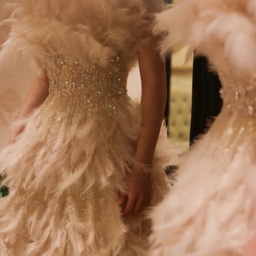 dreamy vow luxury feathers princess ball gown cream evening dress for women wedding engament party dress ss532 12