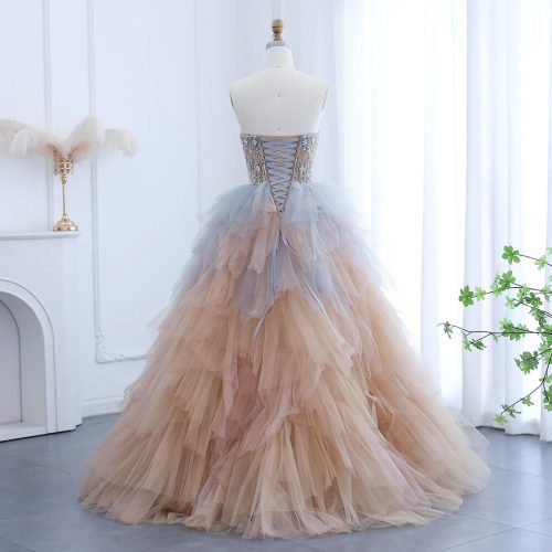 dreamy vow luxury rose gold blue ruffles princess ball gown arabic evening dress for women wedding engagement party dresses ss531 7