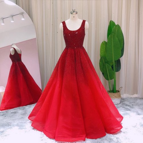 dreamy vow sparkly crystal burgundy ball gown evening dresses luxury dubai gold formal party dress for women wedding prom ss208 11